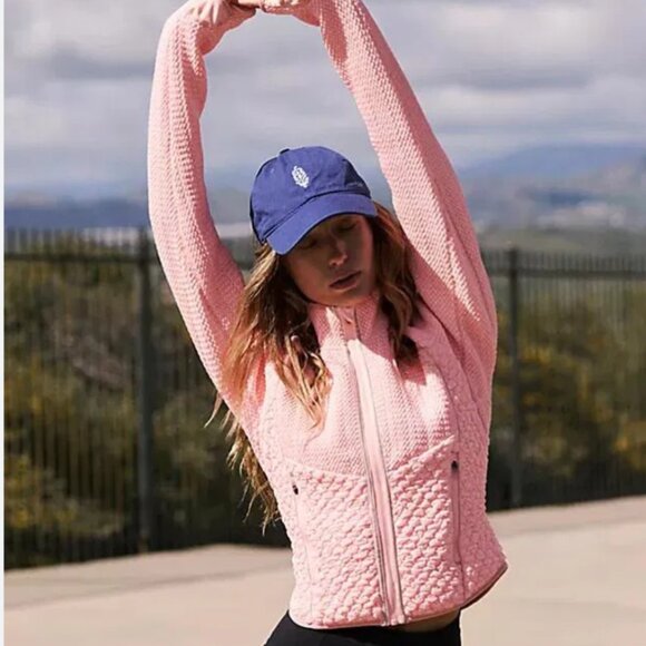 FREE PEOPLE MOVEMENT‎ Smock Show Packable Pastel Peach Run Jacket Size M NW - Picture 1 of 10